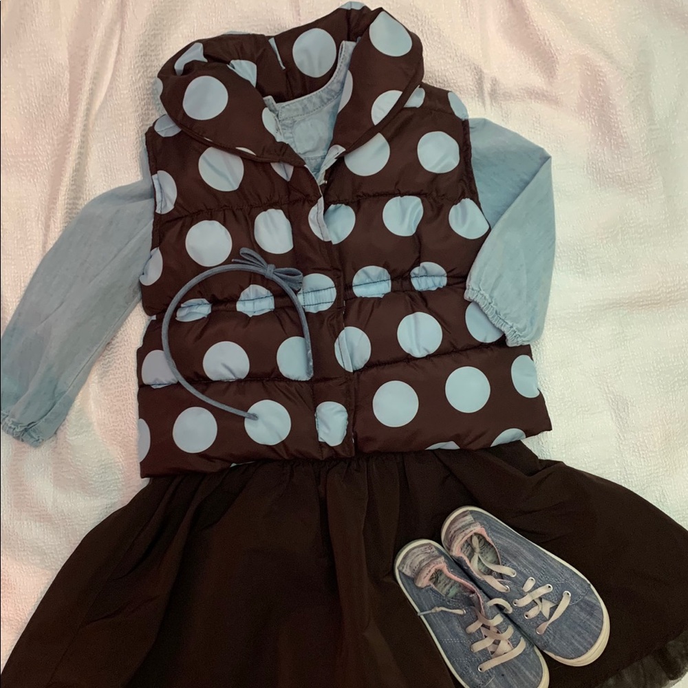 Girls Gymboree Polka Dot Puffer 4T-5T